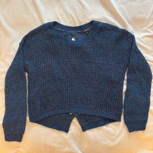 Express Navy Blue Women's Crew Neck Sweater